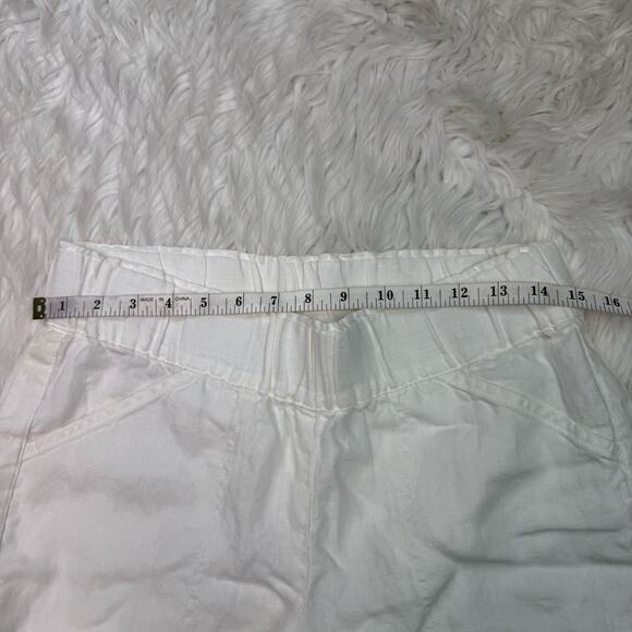 J. Jill Pure Jill Linen Capri Pants Size SP White 100% Linen Lagenlook - Picture 12 of 16